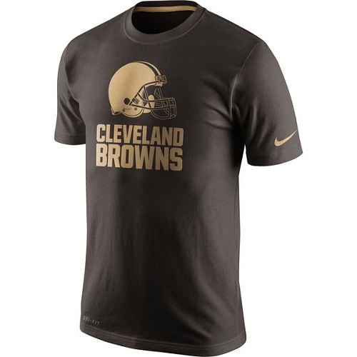 NFL Men's Cleveland Browns Nike Brown Championship Drive Gold Collection Performance T-Shirt